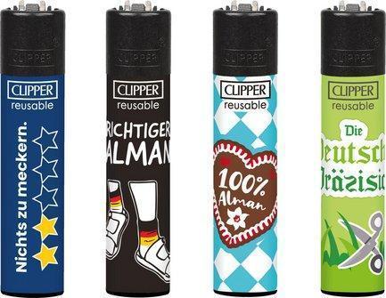 Clipper Feuerzeuge "Alman" 1 x 4 Stück