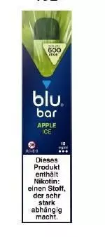 blu bar Apple Ice E-Shisha 18mg/ml Nikotin
