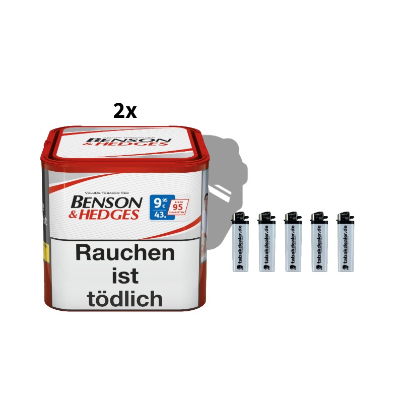 2x Benson & Hedges Red 43g 2x Benson & Hedges Red 43g