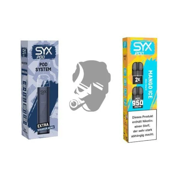 SYX Pod Dark Blue + Cartridge Mango Ice