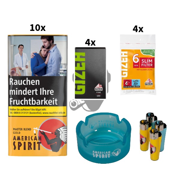 10x American Spirit Master Gold 30g 10x American Spirit Master Gold 30g