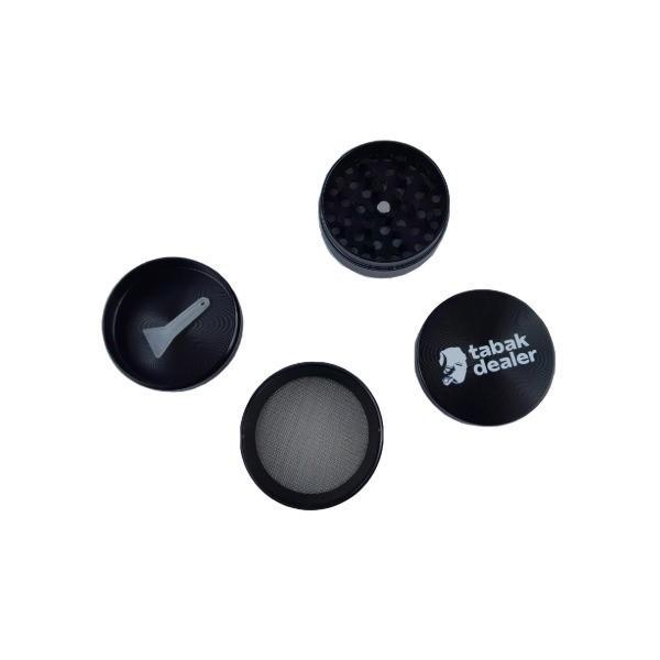 Tabakdealer Grinder 4tl. schwarz 1 Stück