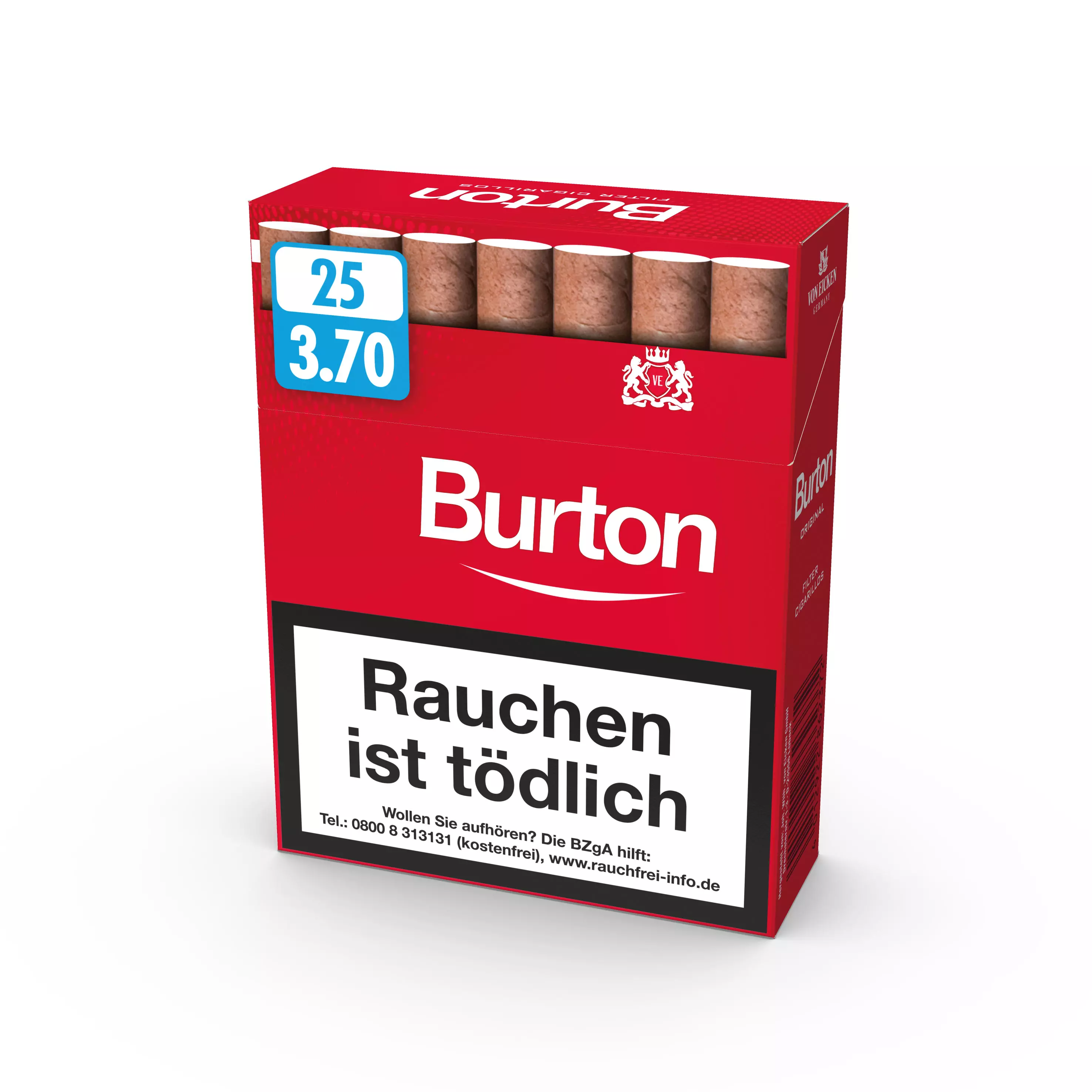 Burton Filter Cigarillos Xl Naturdeckblatt 8 x 25 Zigarillos