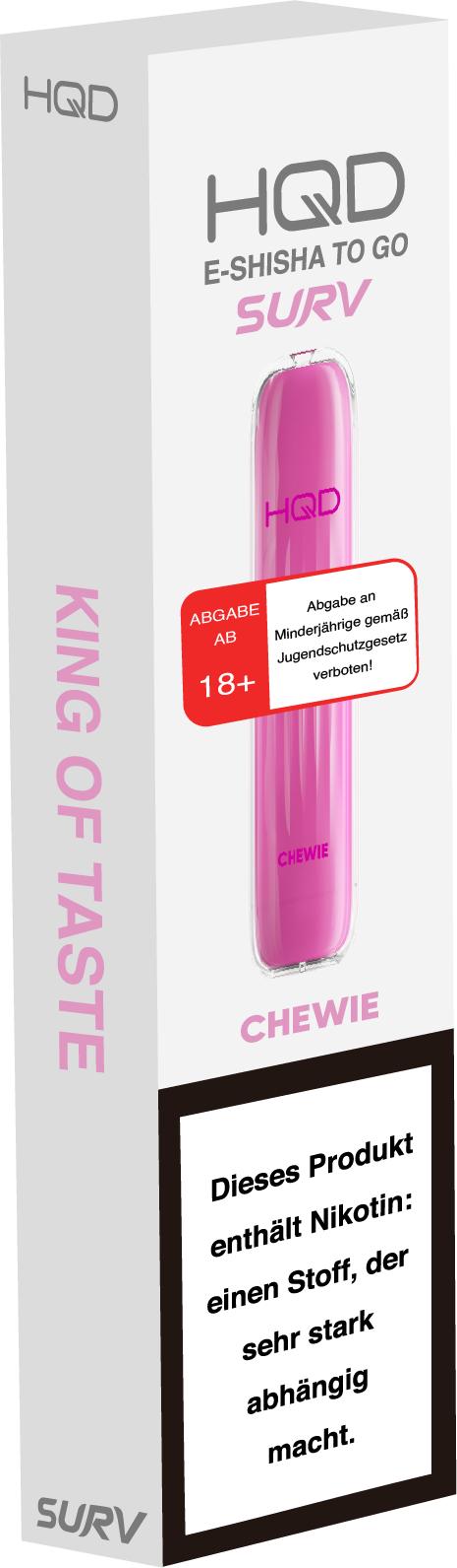 HQD SURV Chew E-Shisha Einweg 18mg/ml Nikotin