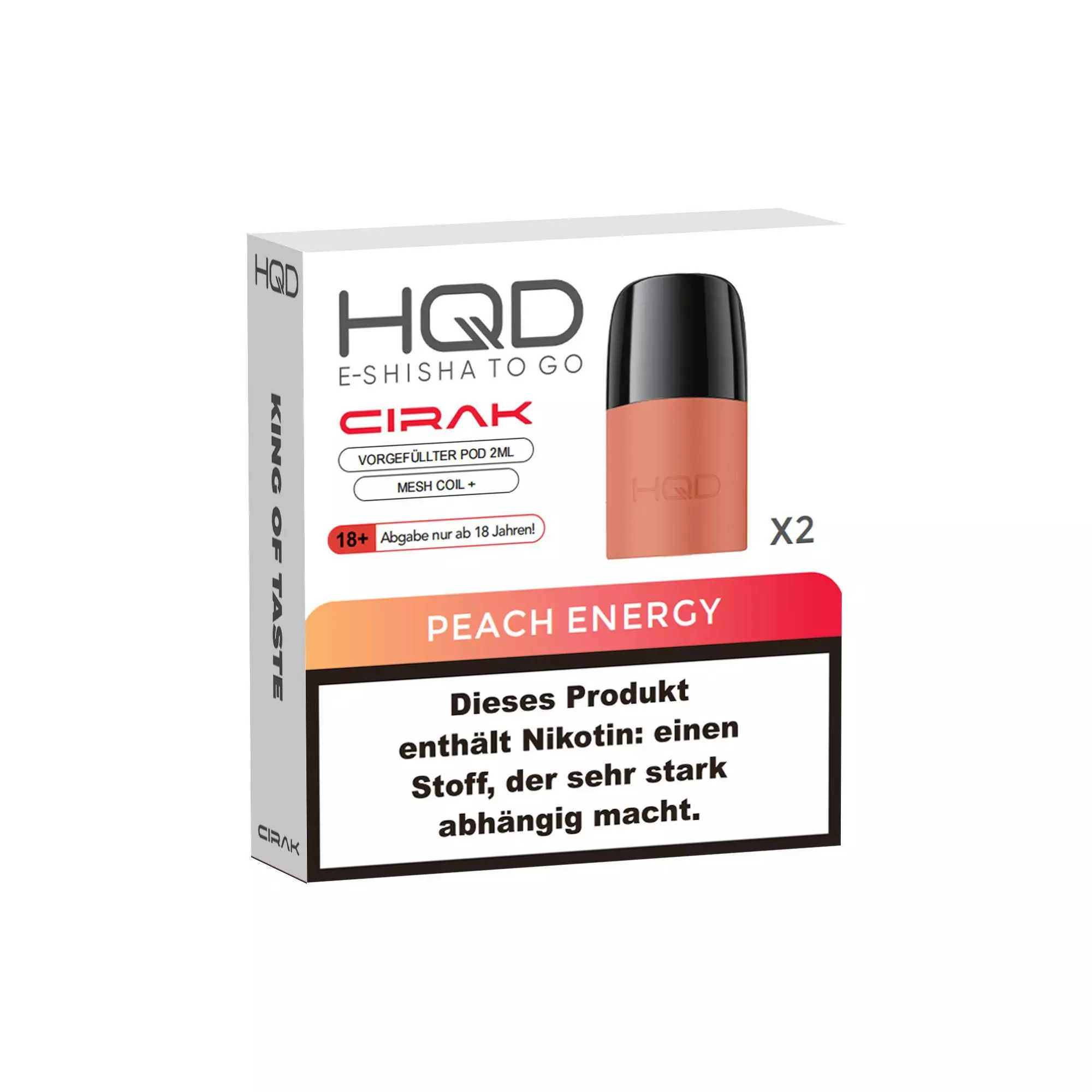 HQD Cirak Pod Peach Energy 18mg/ml Nikotin