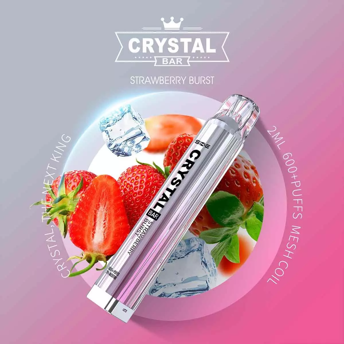 SKE Crystal Bar Strawberry Bust 20mg/ml Nikotin