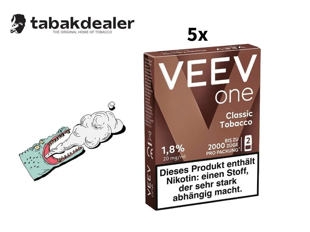 5x Veev One Pod Classic Tobacco