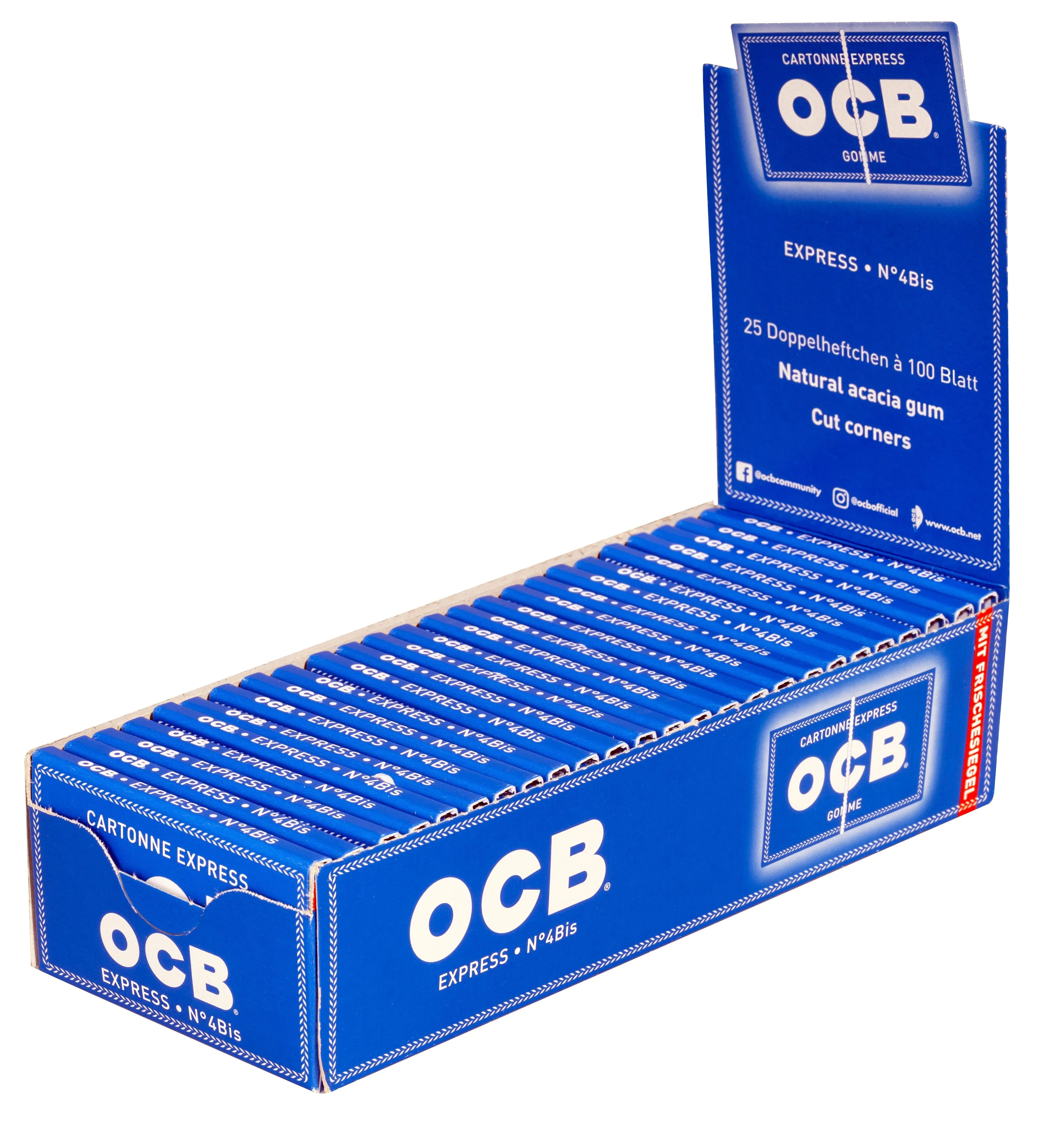 OCB Papier Blau Gummizug
