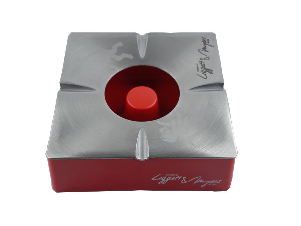 L&M Aschenbecher Silber / Rot