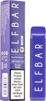 ELFBAR E-Shisha NC 600 Blackcurrant 20mg/ml Nikotin 1 Stück
