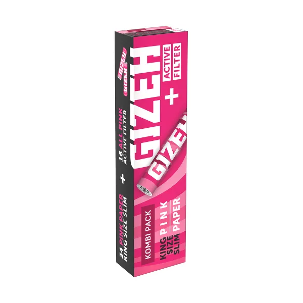 GIZEH PINK KSS + Active Filter 1 x 34 Blättchen