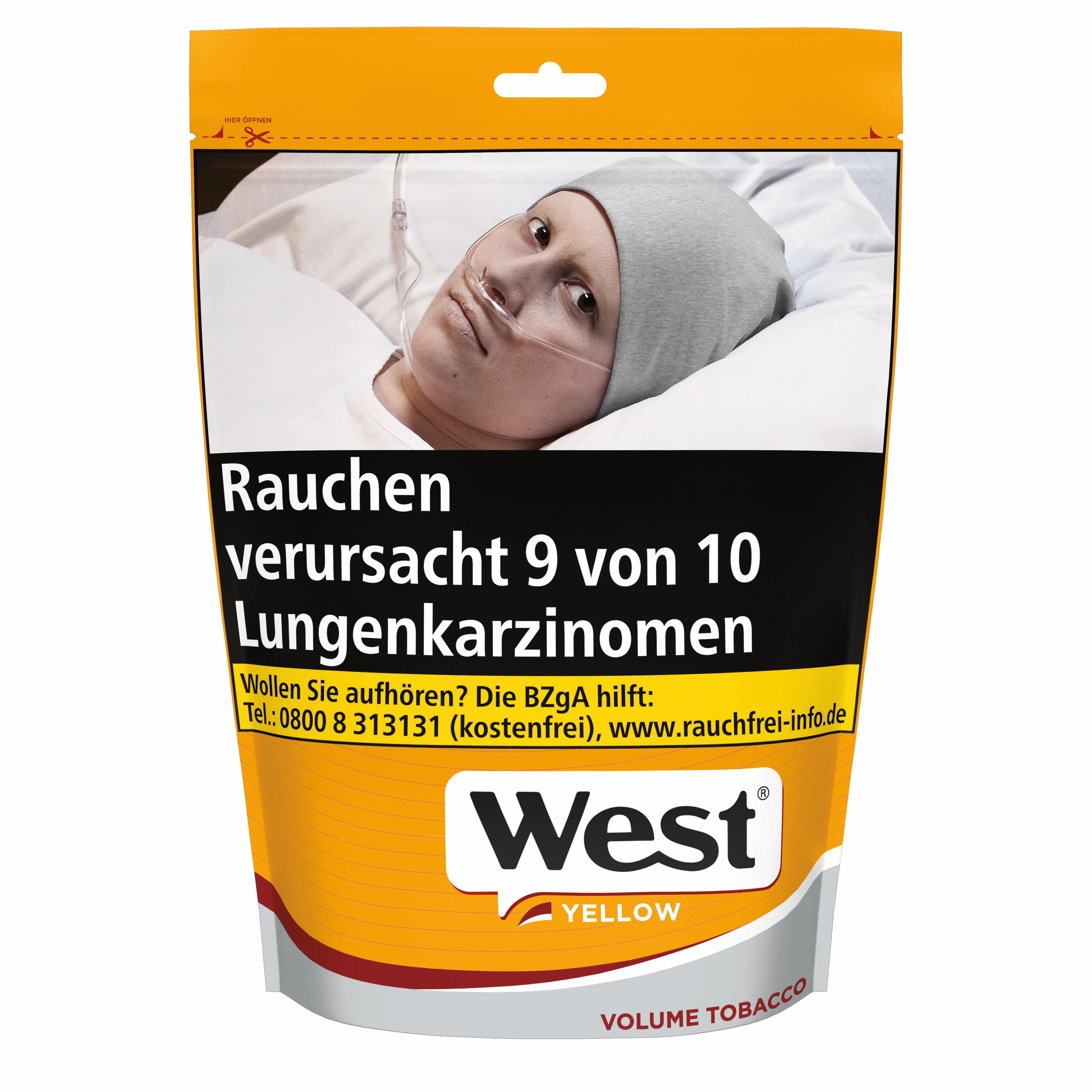 West Yellow Volumen Tabak Beutel 1 x 90g Tabak
