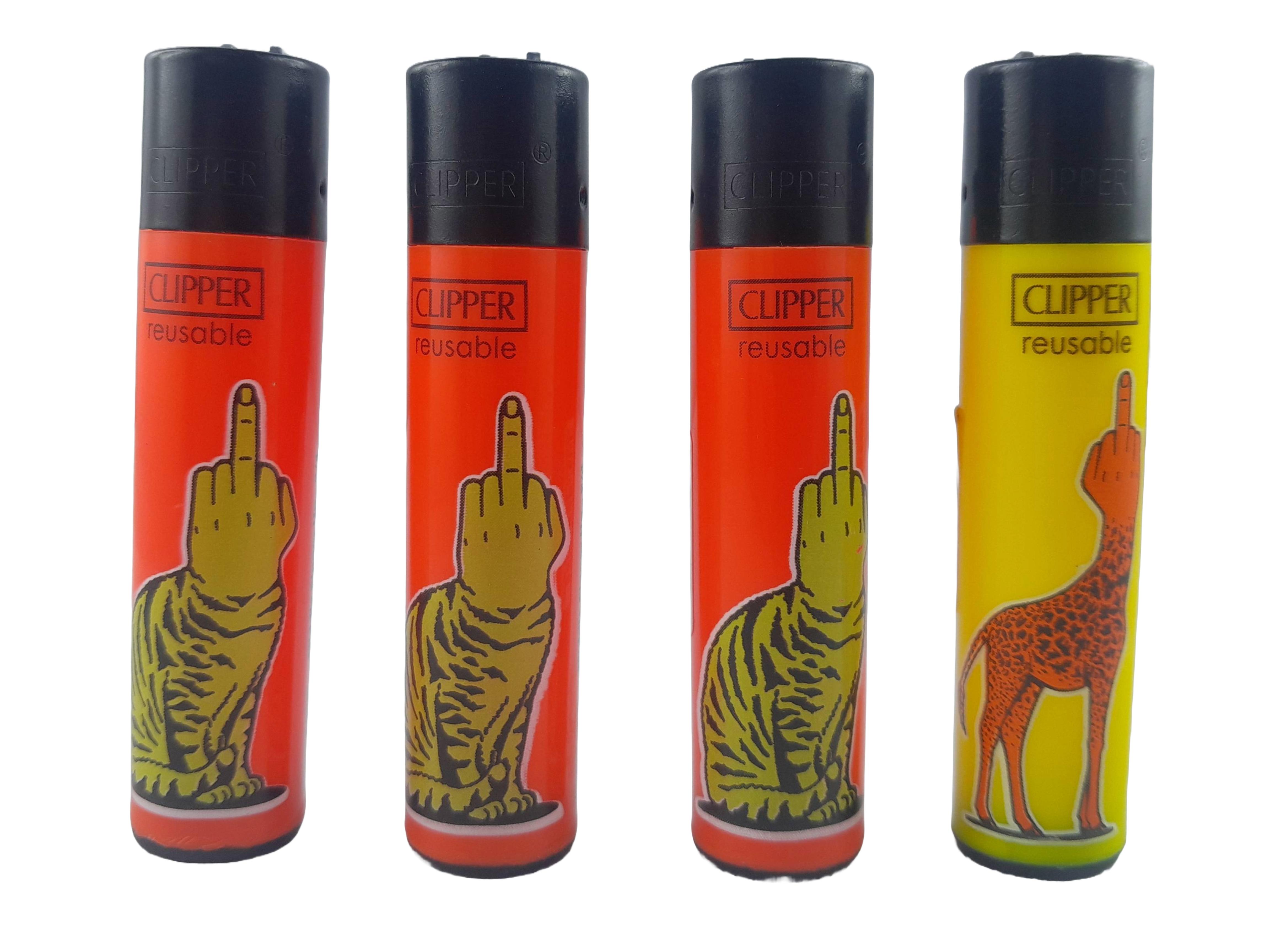 Clipper Mw. Feuerzeug Middlefinger up 1 x 4 Stück