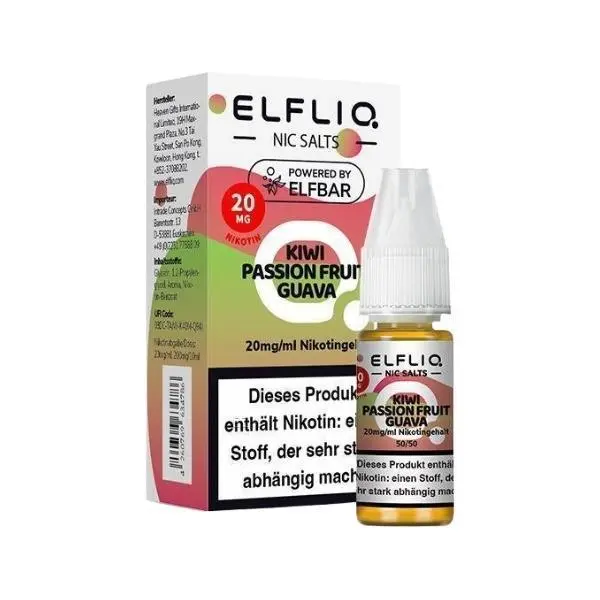 ELFLIQ - Kiwi Passion Fruit Guava 20mg/ml - 10ml Liquid ELFLIQ - Kiwi Passion Fruit Guava 20mg/ml - 10ml Liquid