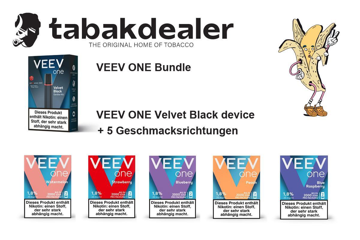 VEEV ONE Velvet Black device + 5 Geschmacksrichtungen