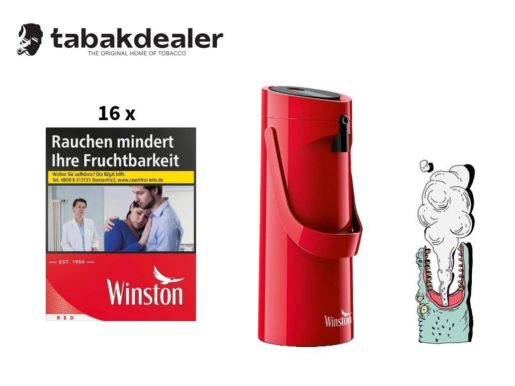 16x Winston Red XXL + 1x Winston Kaffeekanne 