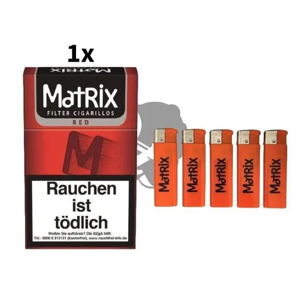 1 x Matrix Red Filter Cigarillos
