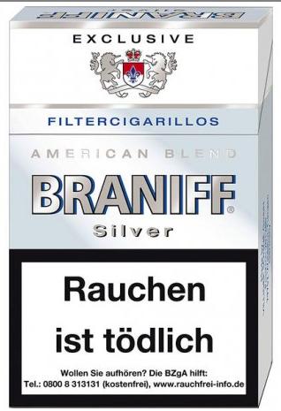 Braniff Exclusive Silver  10 x 17 Zigarillos