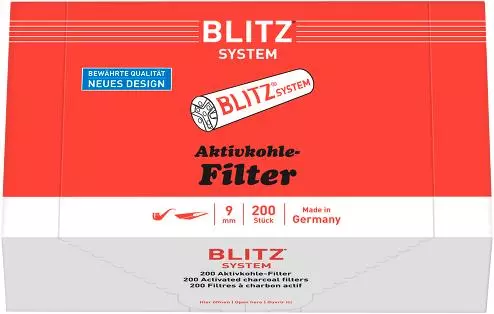 Blitz Aktivkohlefilter 9mm 1 x 200 Stück