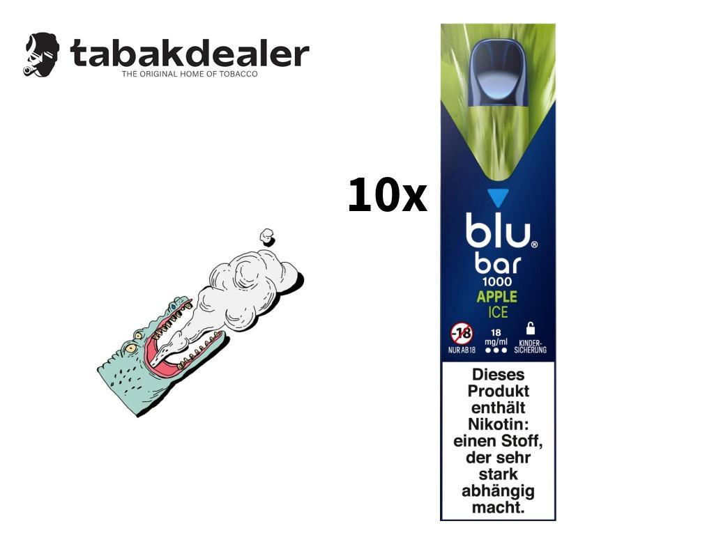 blu bar Apple Ice E-Shisha 18mg/ml 10 Stück 10 x 1 Stück