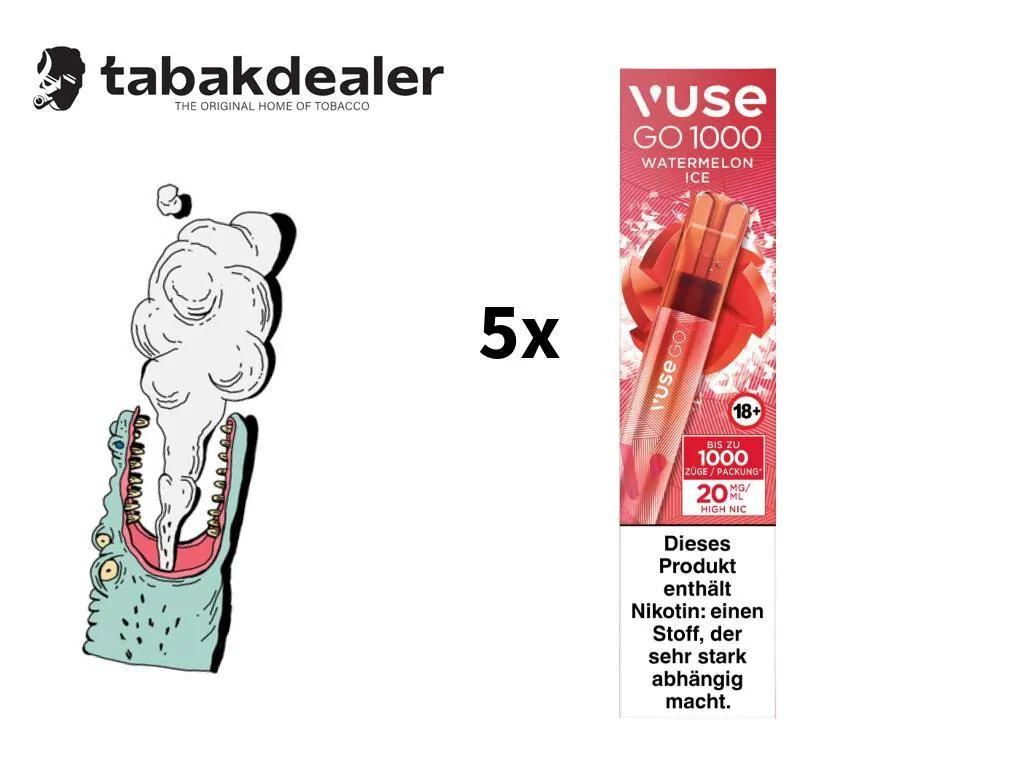 Vuse GO 1000 E-Shisha Watermelon Ice 5er