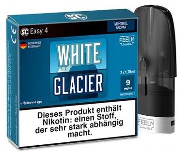 Easy 4 Caps White Glacier Fresh (Minze & Eukalyptus) 9mg/ml Nikotin ( 2 Stück pro Packung) 