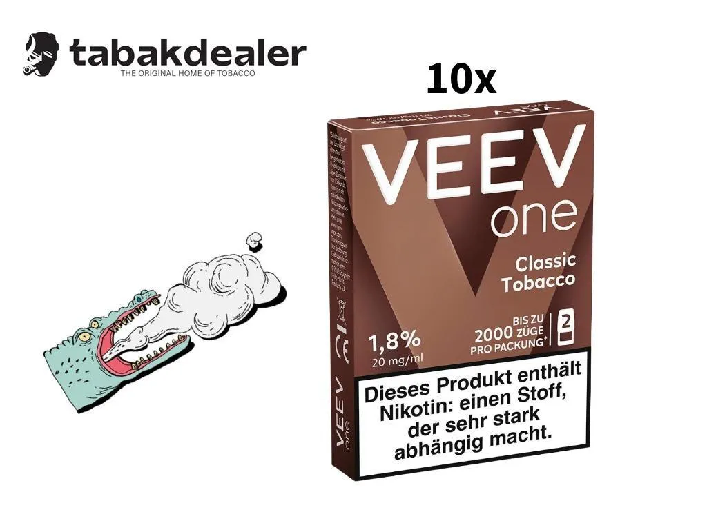 10x Veev One Pod Classic Tobacco