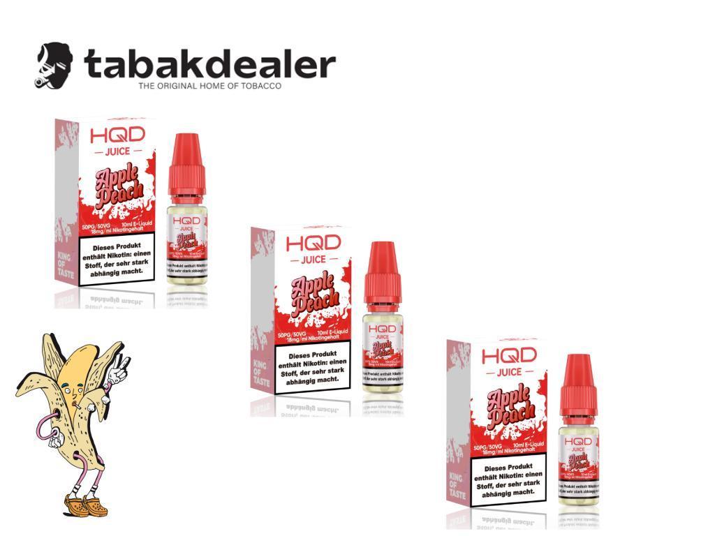 HQD Juice Apple Peach 18mg/ml 3er HQD Juice Apple Peach 18mg/ml 3er