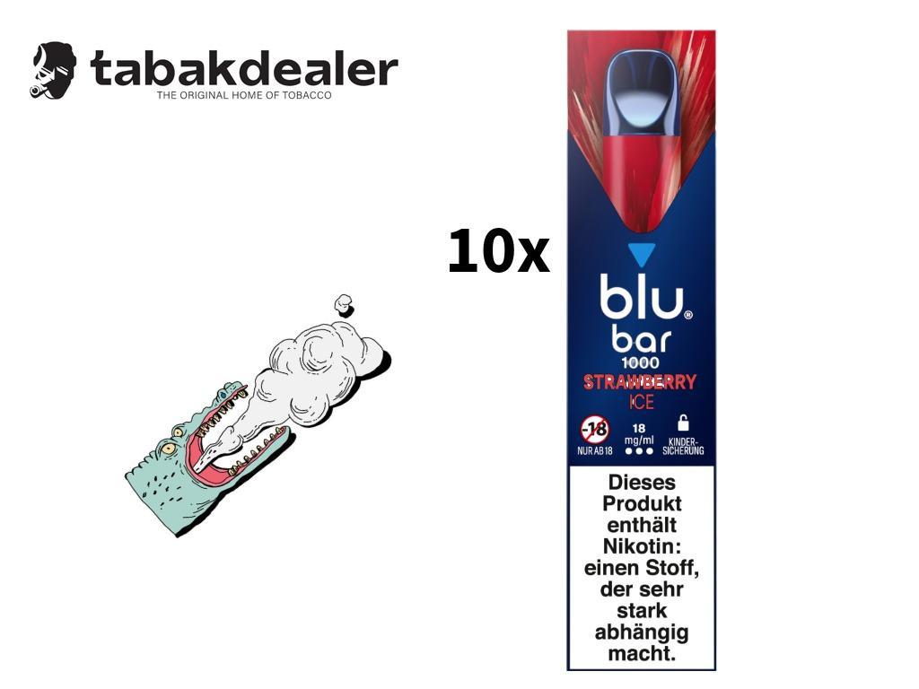 blu bar Strawberry E-Shisha 18mg/ml 10 Stück
