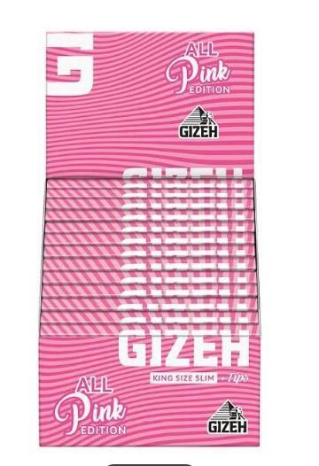 GIZEH All Pink KSS + Tips 26 x 34 Blättchen