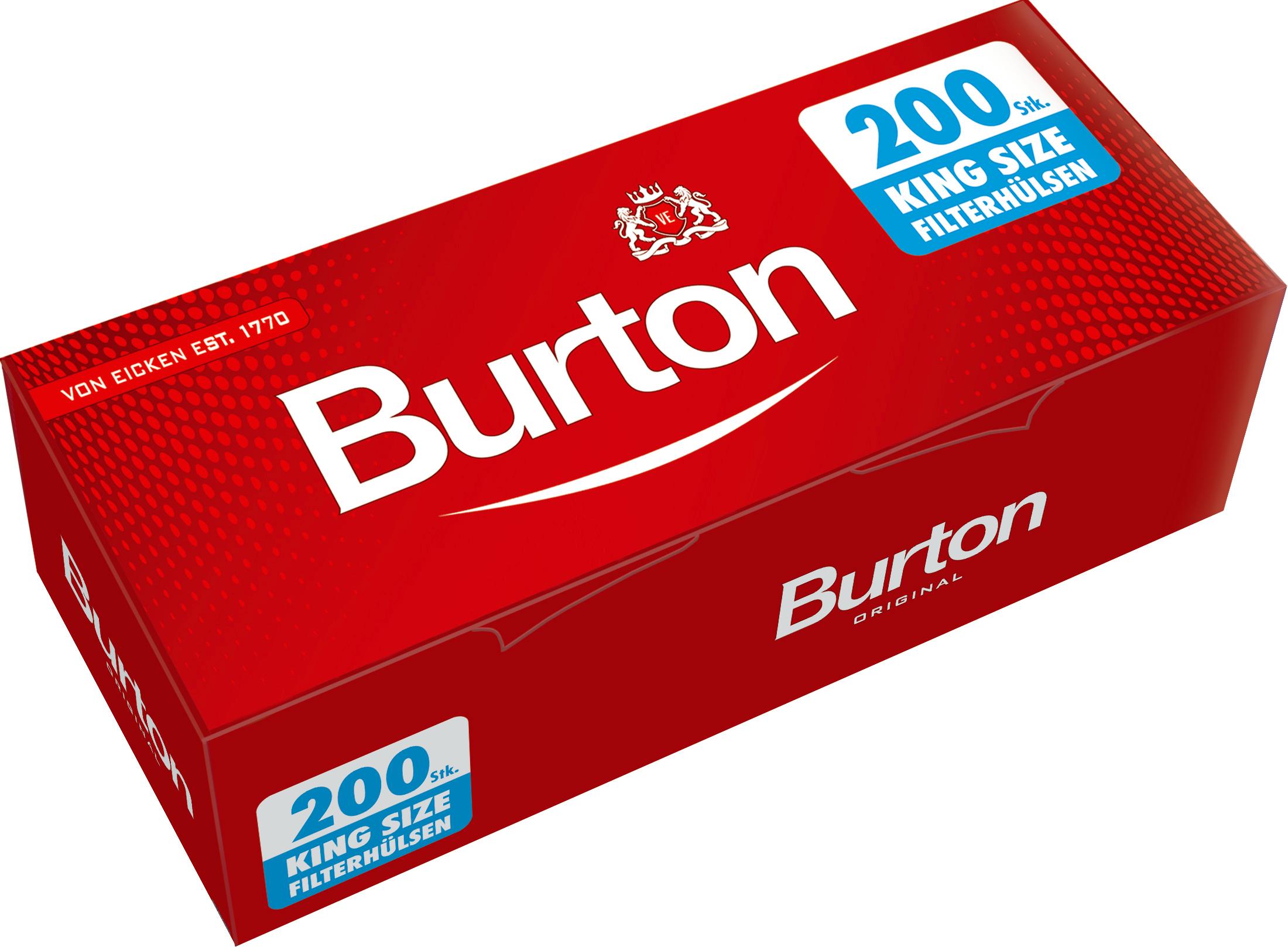 Burton Red Hülsen  5 x 200 Stück
