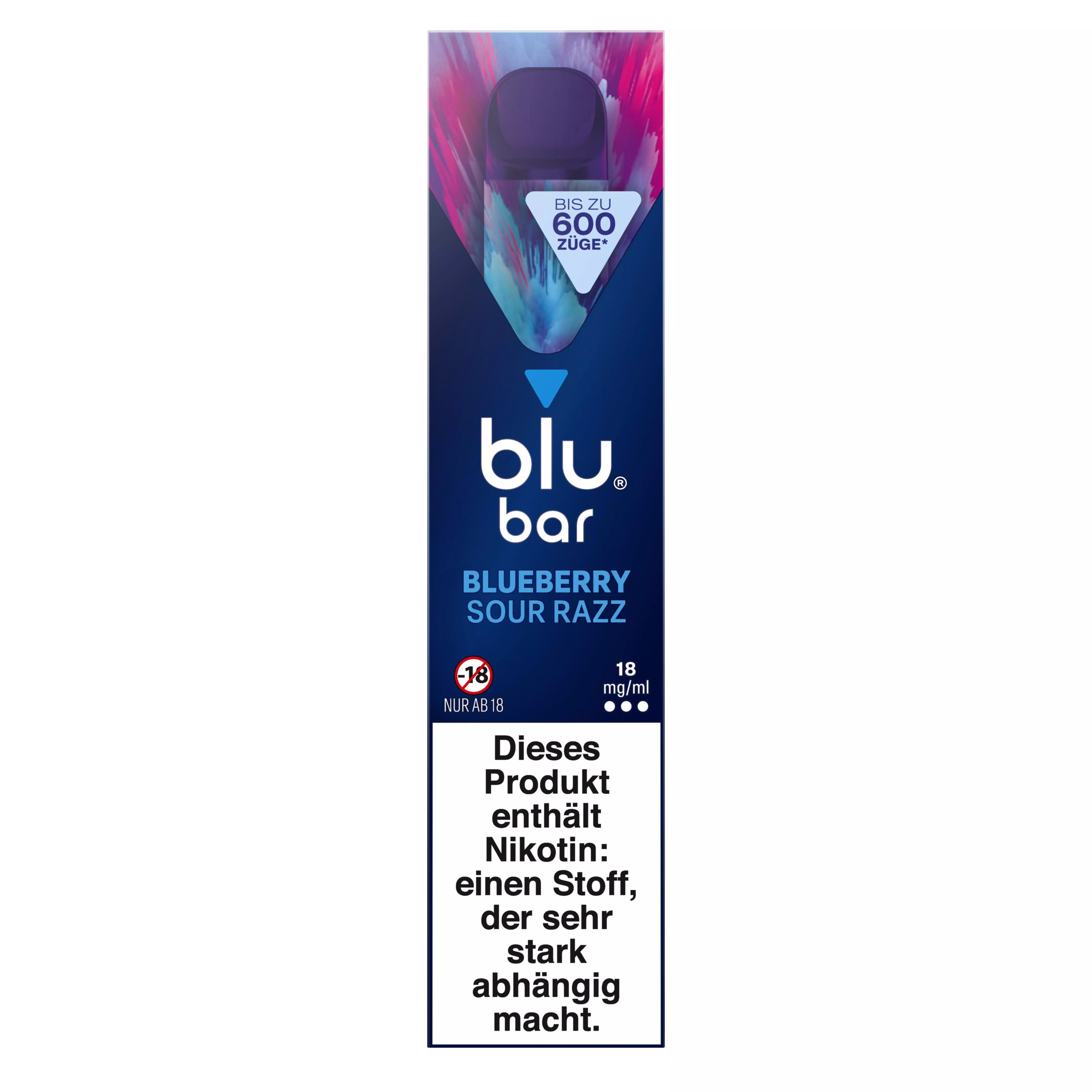 blu bar Blueberry Sour Razz E-Shisha 18mg/ml Nikotin