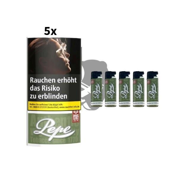 5x Pepe Rich Green Tabak 30g 5x Pepe Rich Green Tabak 30g