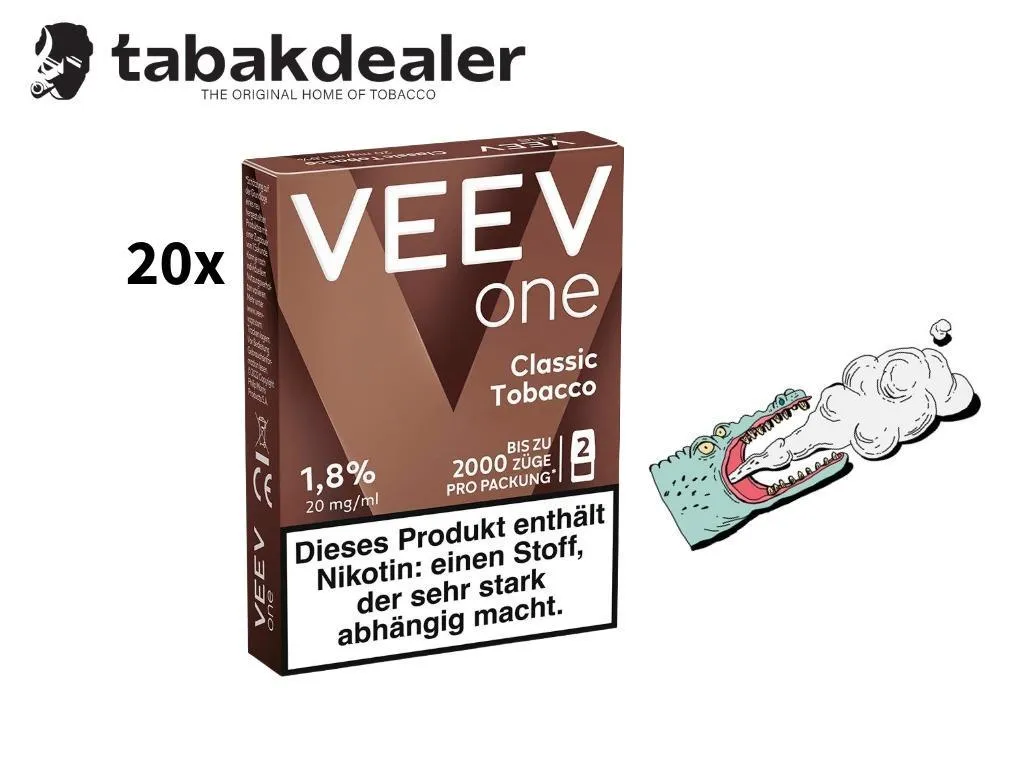20x VEEV One Pod Classic Tobacco 20mg/ml