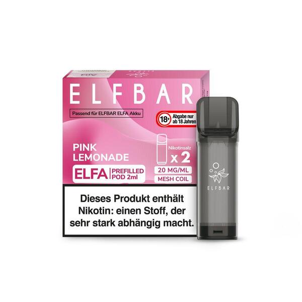 ELFBAR Elfa Pod Pink Lemonade 20mg/ml Nikotin 1 x 2 Pods ELFBAR Elfa Pod Pink Lemonade 20mg/ml Nikotin 1 x 2 Pods