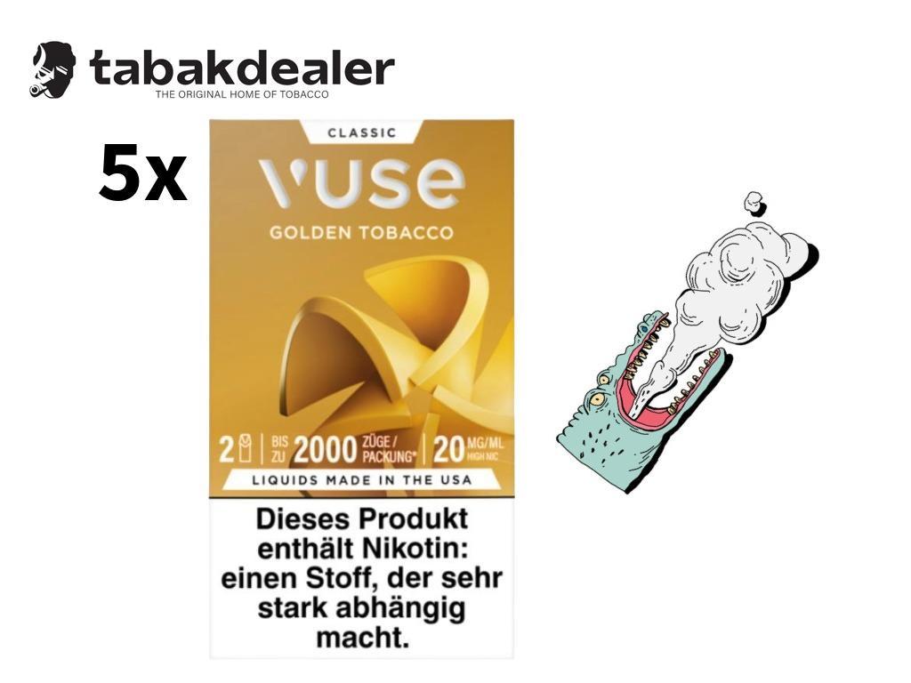 5x Vuse Pro Golden Tobacco 20mg 5 x 2 Pods
