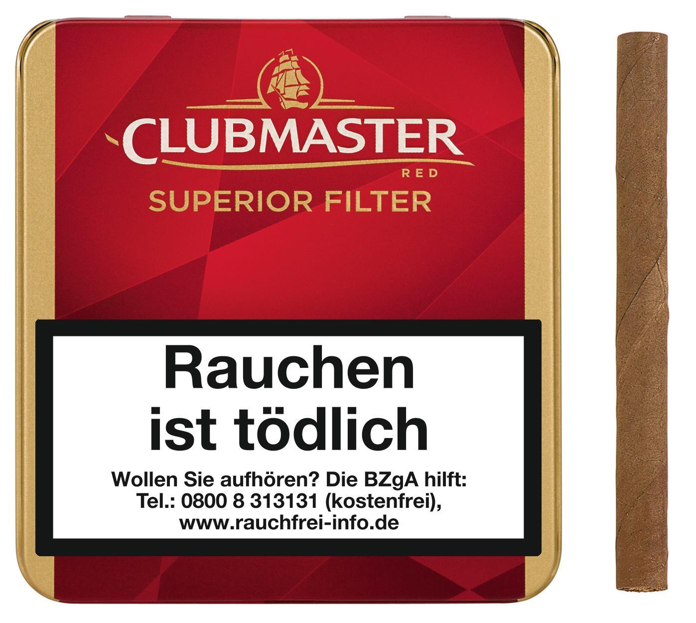 Clubmaster Superior Red Filter Nr.230  5 x 20 Zigarillos