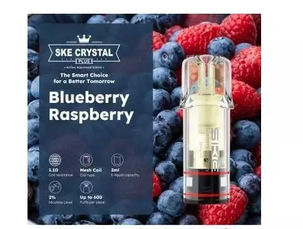 SKE Crystal Plus Pod Blueberry Raspberry 20mg/ml Nikotin 1 x 2 Pods