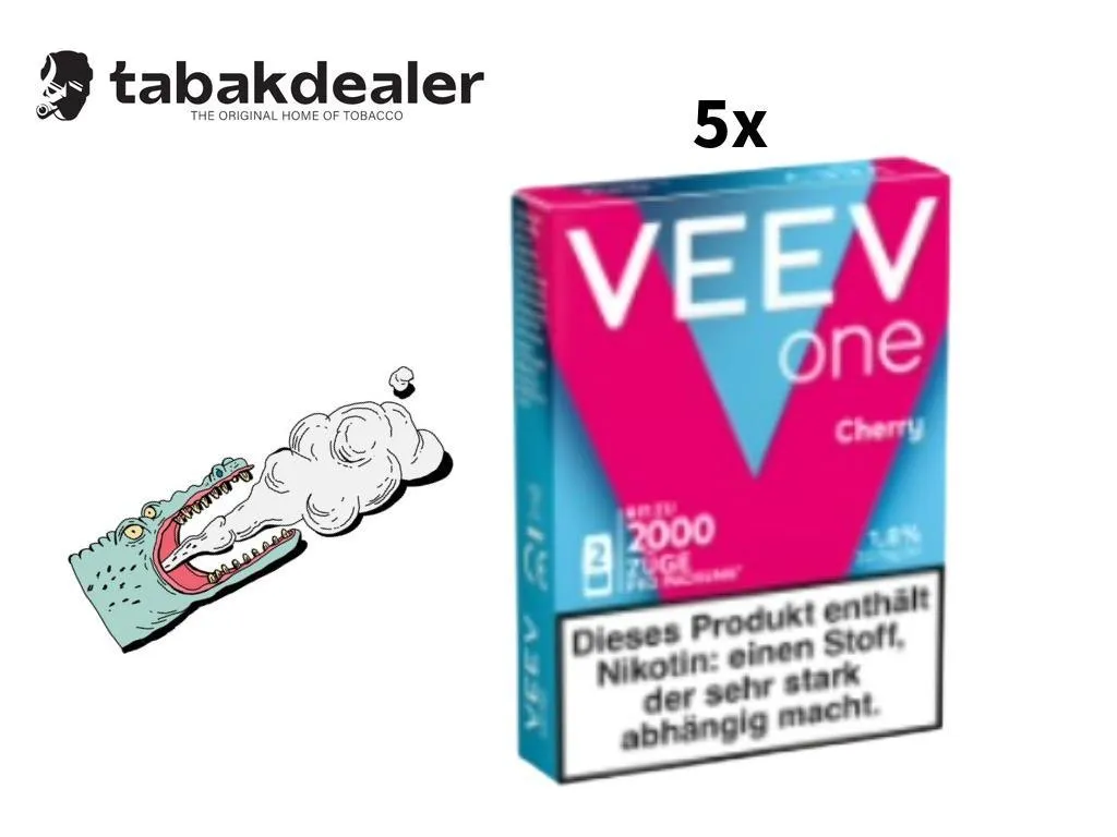 5x Veev One Pod Cherry