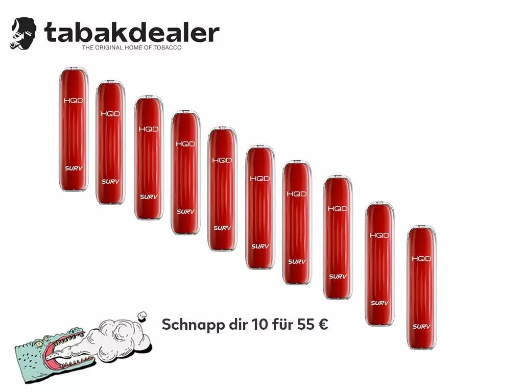 HQD SURV Raspb. Strawb. Cherry 10 Stück