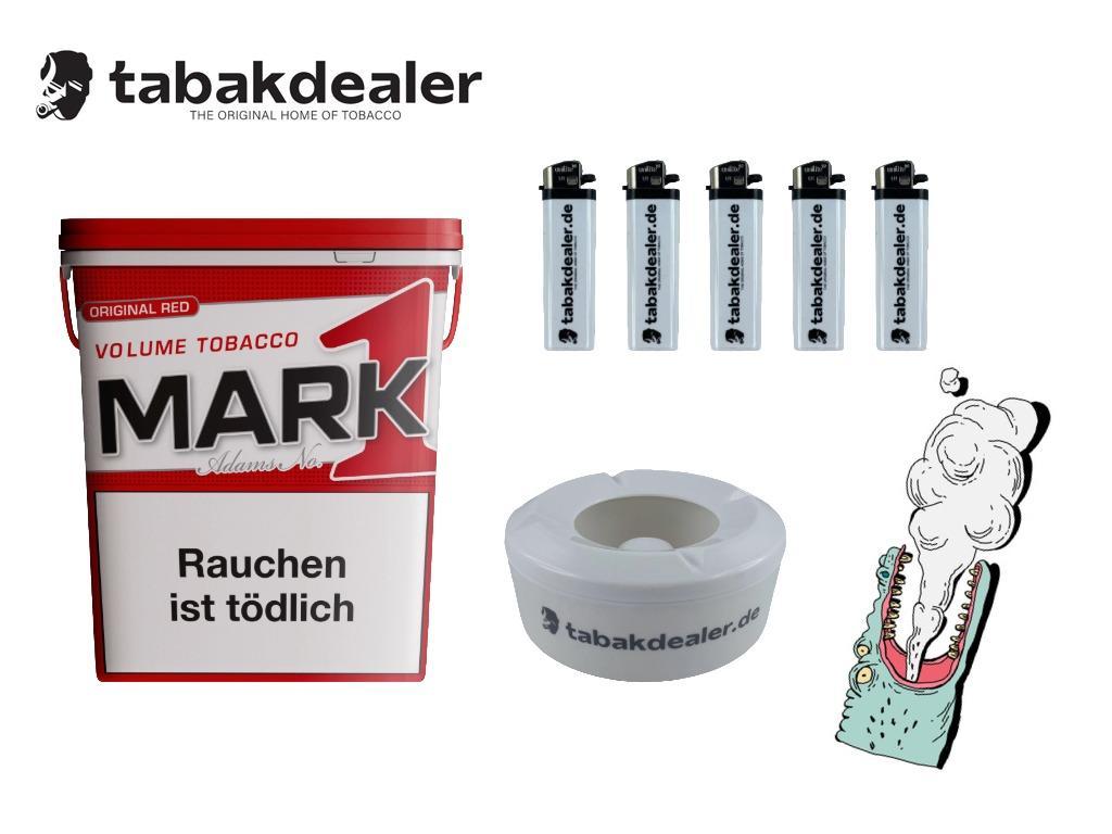 1x Mark 1 Red Tabak 400g, TD Feuerezeuge, Aschenbecher 