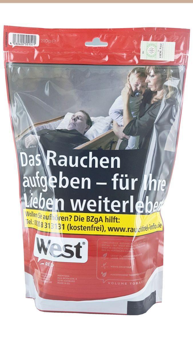 3 x West Red Vol. Zip Bag 195g, 800 Hülsen, Reibrad FZ, TD Etui 