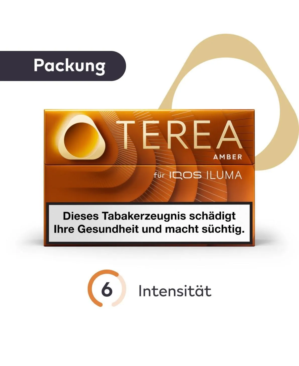 Terea Amber Tabaksticks Packung