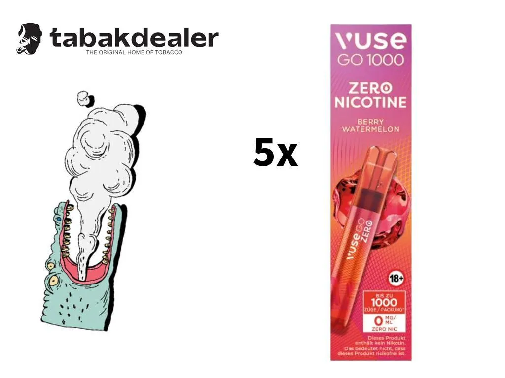 Vuse GO 1000 E-Shisha Watermelon 0mg/ml 5er