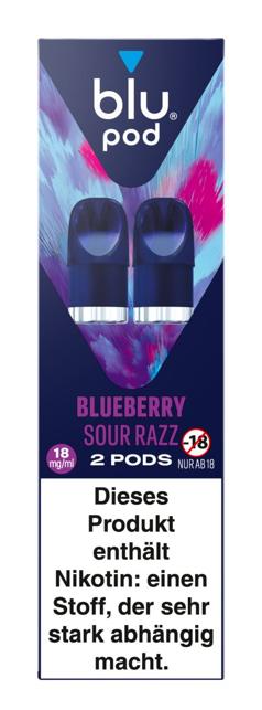 blu Pod Blueberry Sour Razz 18mg/ml
