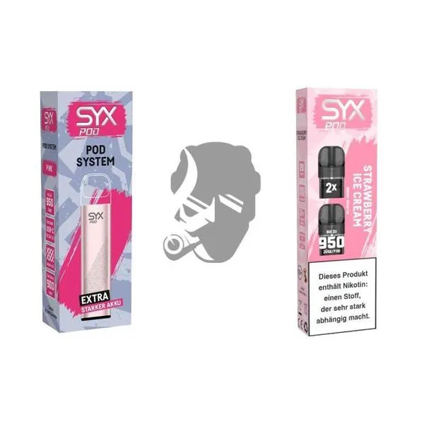 SYX Pod Pink + Cartridge Strawberry Ice Cream