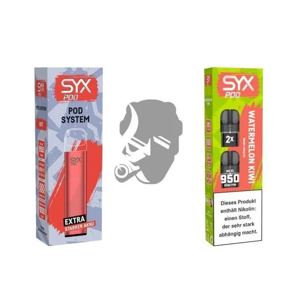 SYX Pod Red + Cartridge Watermelon Kiwi