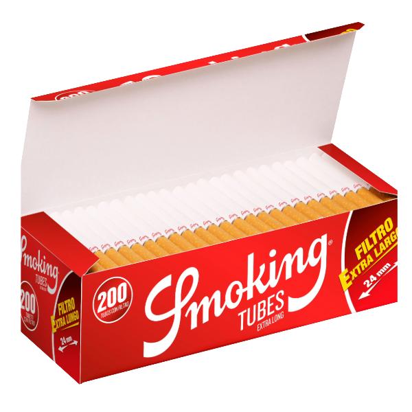 Smoking Red Hülsen extra Long 200er 5 x 200 Hülsen
