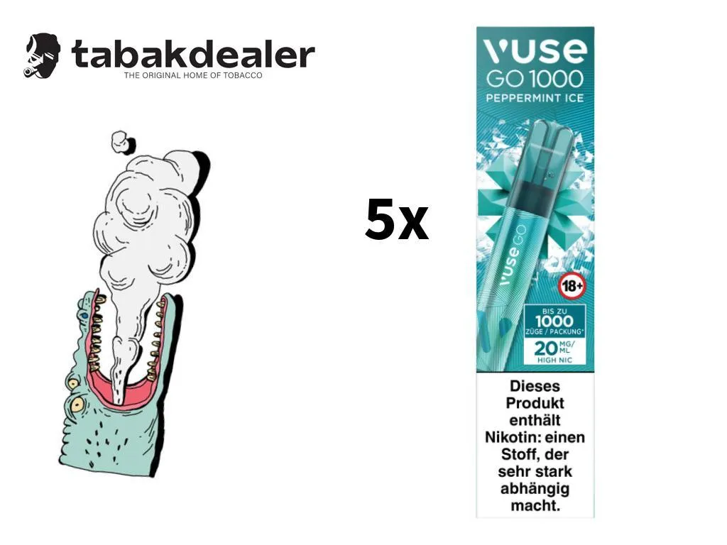 Vuse GO 1000 Peppermint Ice 5er