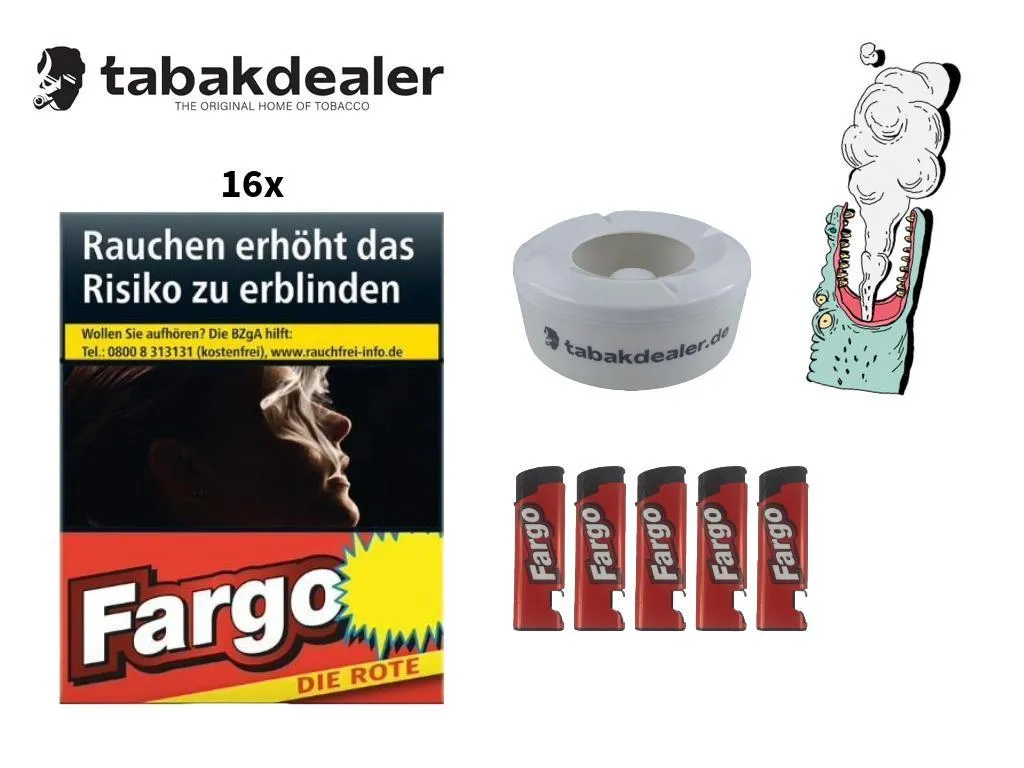 16x Fargo Rot XL Zigaretten